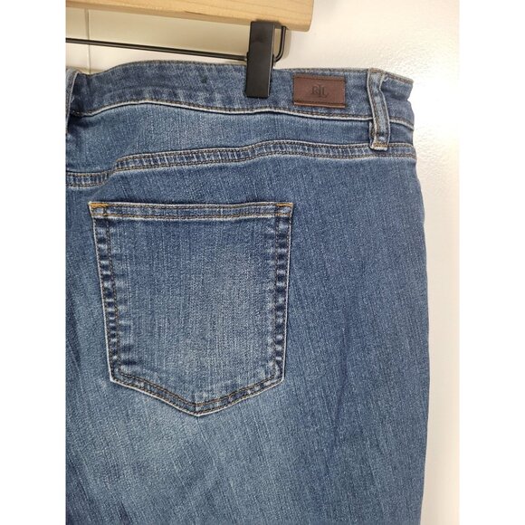 LAUREN RALPH LAUREN Women's SZ 16W Premier Straight Denim Jeans Classic - Picture 6 of 10